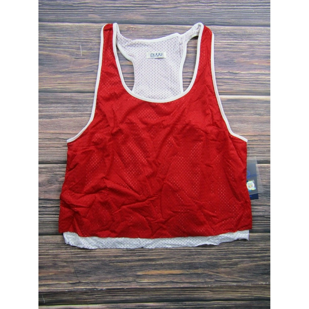 NUYU NEW Womens Size Large Red Stanford University Mesh Tank Top Graduation